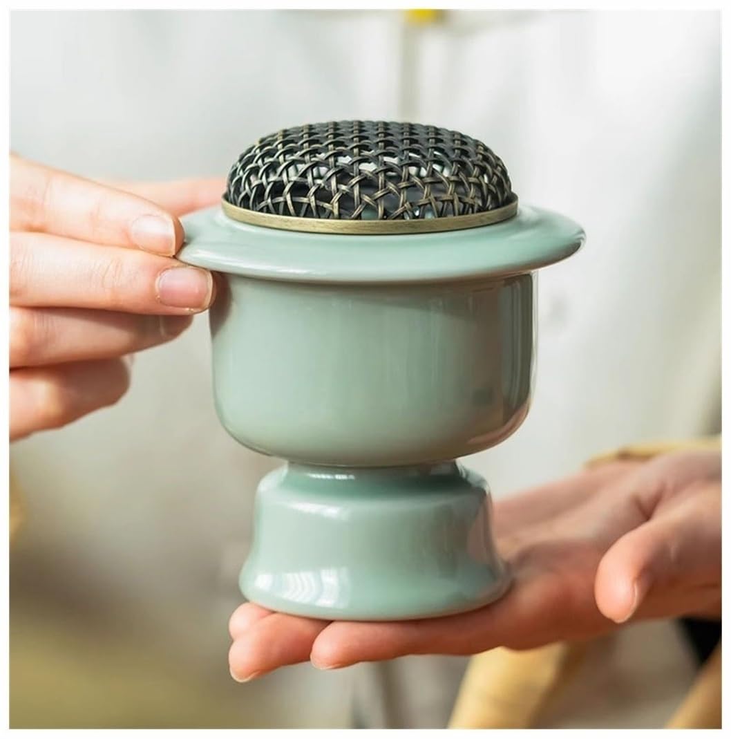 Bruciatore Di Incenso Elettronico For Casa, Ufficio, Palestra, Spa, Porta Incenso Elettrico For Temperatura Timer Plug-in Incensiere Elettronico For Polvere(Green)