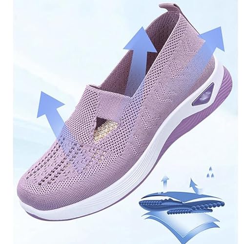 Generic Zapatos Ortopédicos para Mujer, Women's Woven Orthopedic Breathable Soft Sole Shoes, Go Walking Slip On Diabetic Foam Sneaker, Casual Comfortable3