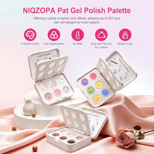 Kit Paleta de Gel Esmalte Ombre con 6 Colores y Esponjas miniatura 2