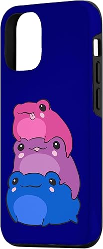 Miniatura 2 de Funda estética para iPhone 1212 Pro Bisexual Flag Color Frogs Sutil Bi Pride LGBTQ