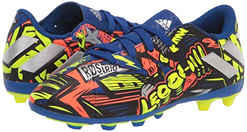 Adidas Boys Nemeziz Messi 19.4 Firm Ground Soccer Shoe, Royal Blue/Silver/Yellow, 1.5 Little Kid Us #TOP6