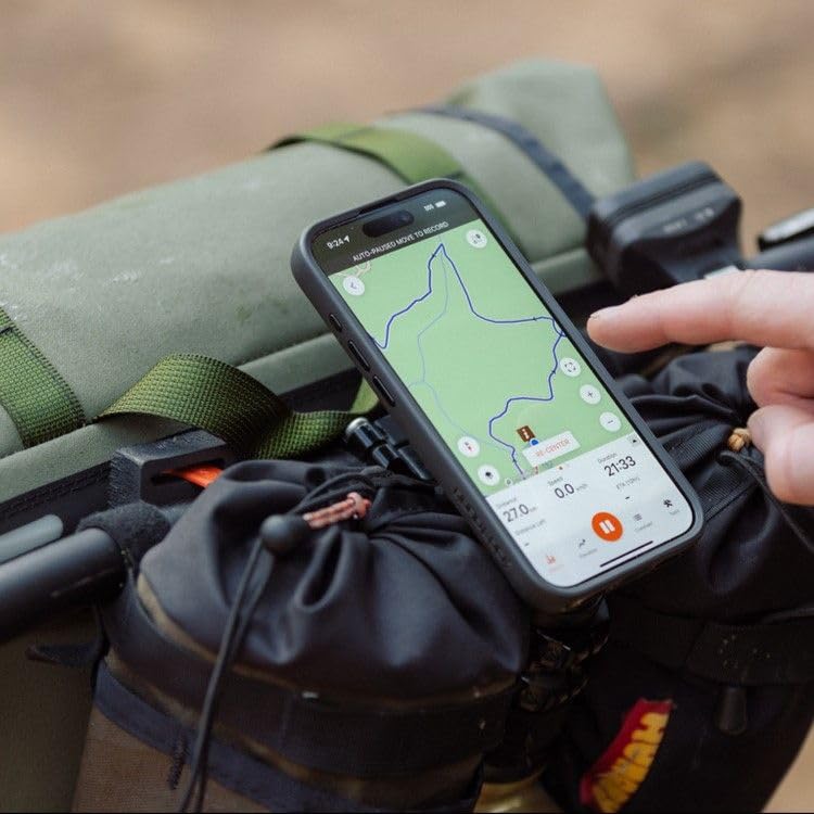 Quad Lock zestaw montażowy nasadki kierownicy roweru z etui MAG na telefon iPhone 15