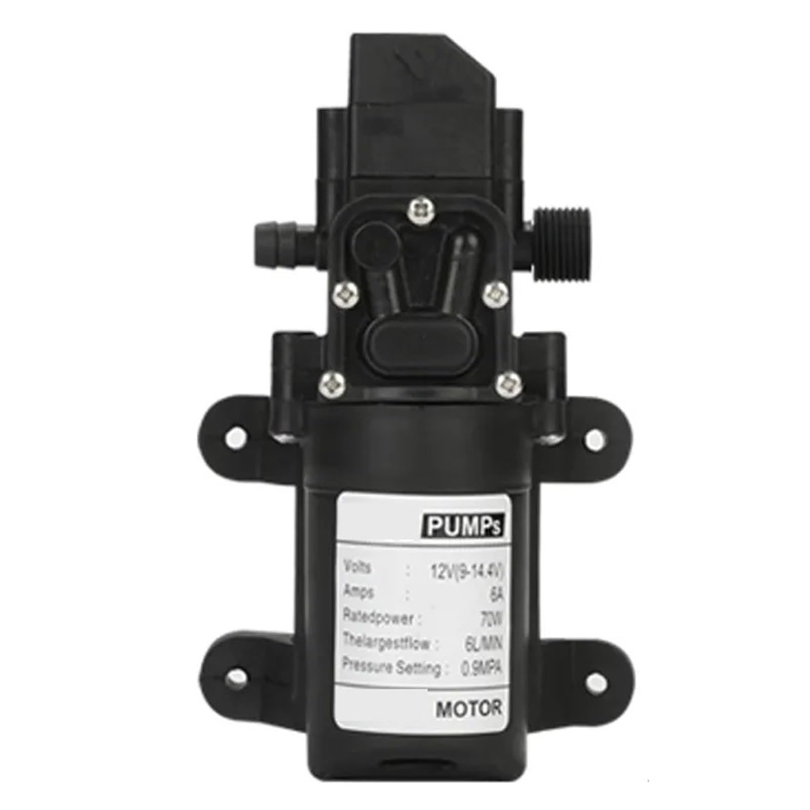 Cczrd 4 Automatic Flow Switch Dc12v 70W 130Psi Small Safe Auto Diaphragm Water Pump 6L/Min Self Priming Pumps High Pressure Smooth Operation Flow Steady Reliable(4)