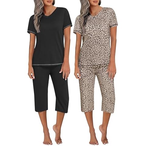 Ekouaer Women's Capri Pajama Set Cover