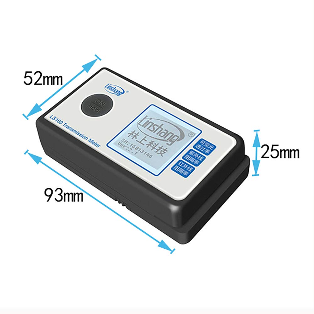 LS160 Portable Tint Meter Solar Film Transmission Meter Test Window Tint UV IR Rejection Visible Light Transmittance Tester