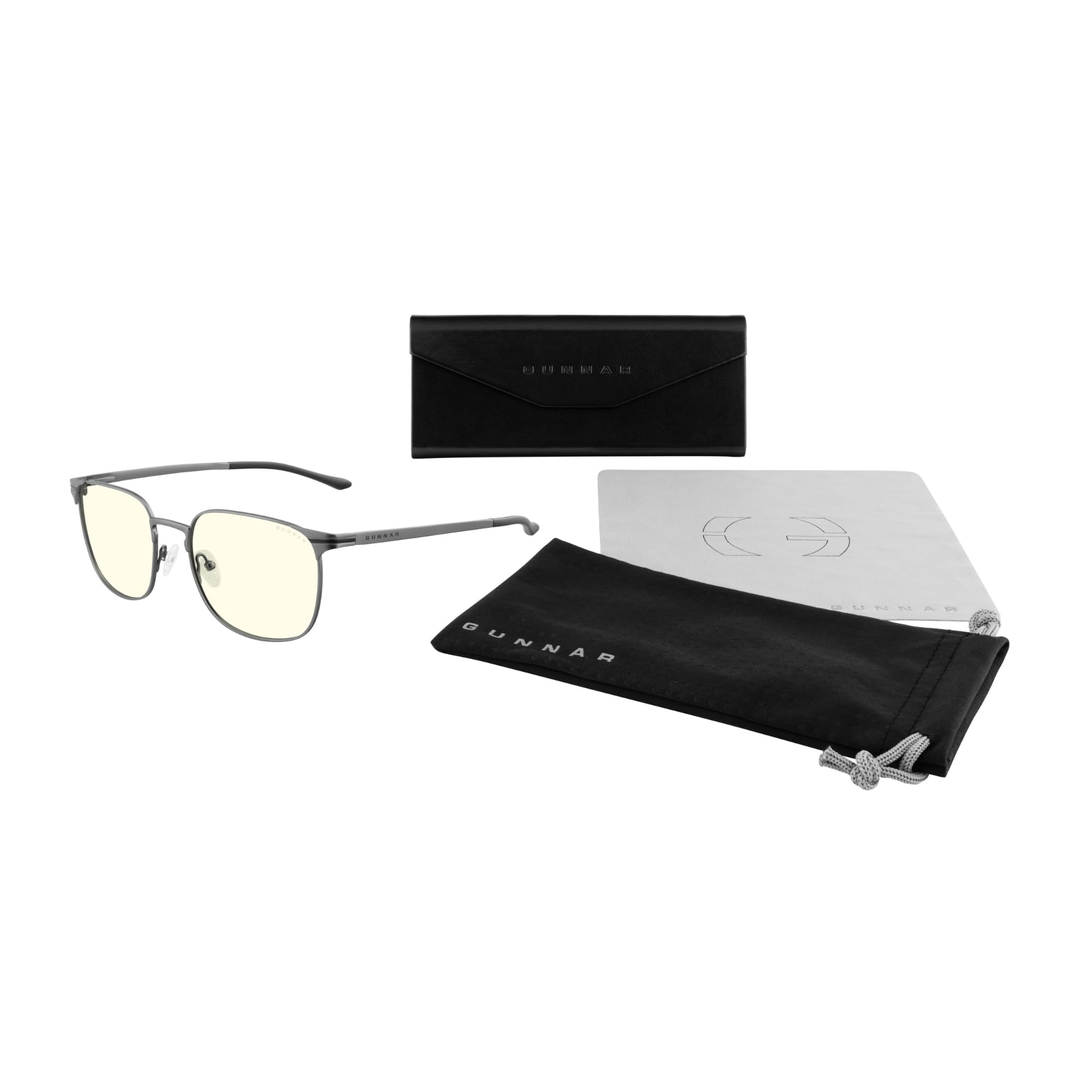 GUNNAR Okulary tytanowe z filtrem światła niebieskiego - Monterey | Okulary PC/gaming - Monterey Titanium - Filtr światła niebieskiego - Opatentowana technologia od 2002 roku