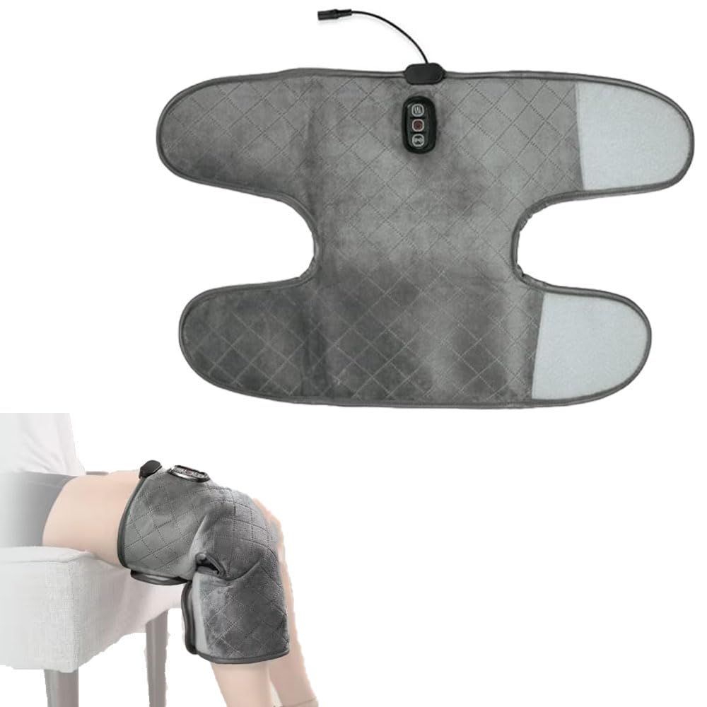 Massager with Heat & Vibration Heated Knee Brace Heating Pad for Knee Joint Pain, Leg Massager 2 Heat & 5 Massage Settings for 10 Relaxing Combinations (RY-01)-image-20