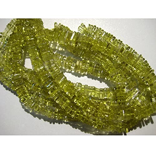 Quartz Citron Heishi 5mm fil de pierres naturelles de qualité gemme