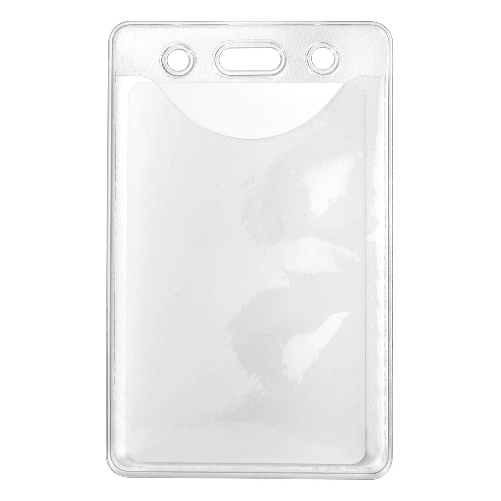 Karteo Kartenhülle A7 Format 74 x 105 mm [100 Stück] Ausweishüllen Vinyl transparent vertikal Ausweishalter Kartenhalter für Karten Ausweise
