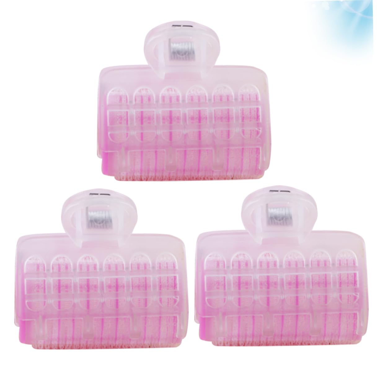 Beaupretty 9Pcs Self Adhesive Hair Rollers Large Pink DIY Curling Styling Tools for All Hair for Wigs Easy to Use