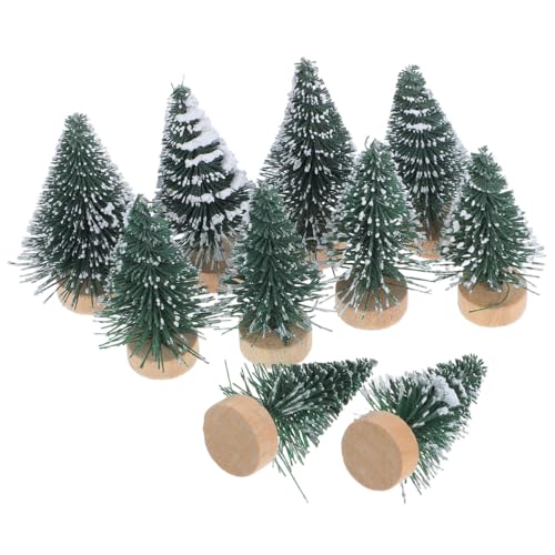10 Pcs Mini Christmas Tree Miniature Pine Trees...