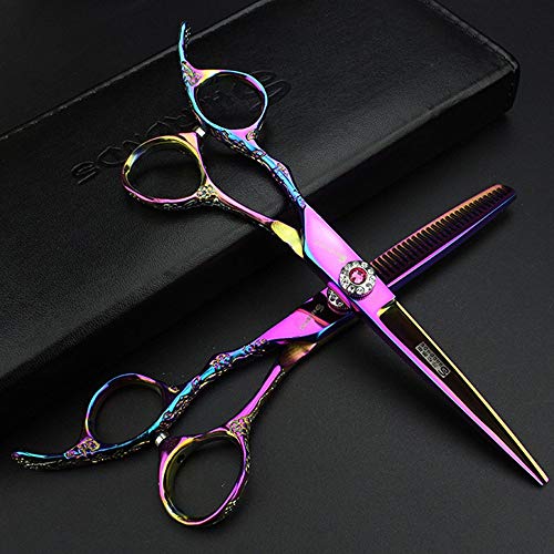 Ciseaux de coupe de cheveux d'excellence 6 pouces pour gaucher