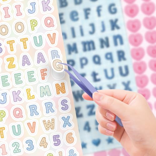 Image of 2400PCS+ Multicolor Magazine Letter Stickers Book for Scrapbook Album, 32Sheets Vintage Ransom Alphabet Stickers for Journaling, Scrapbook Supplies, Notebook, DIY Crafts, Party Favors
