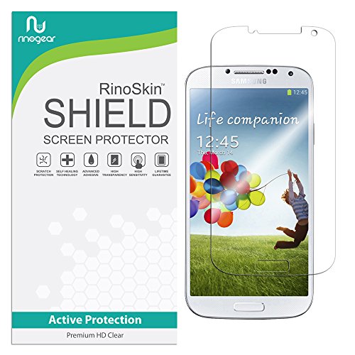 Rinogear Screen Protector For Samsung Galaxy S4 Screen Protector Case Friendly Accessories Flexible Full Coverage Clear Tpu Film #TOP3