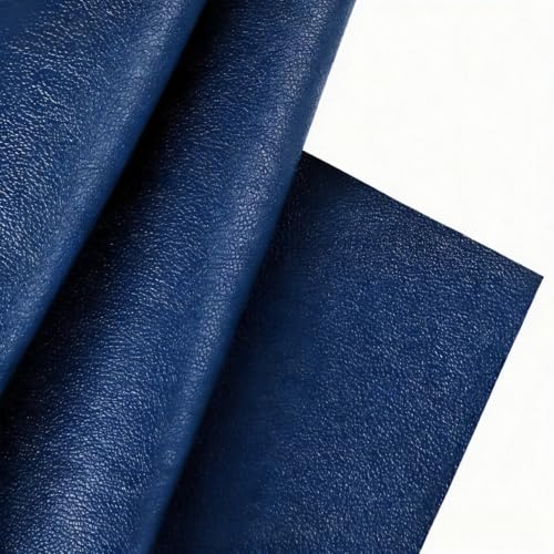 Suriwee Marine Vinyl Fabric Faux Leather Upholstery 1mm Thick Waterproof & UV Resistant Cotton Backing Boat Automotive Crafting & Outdoor Pleather 12 x 54 (1 FT) Blue