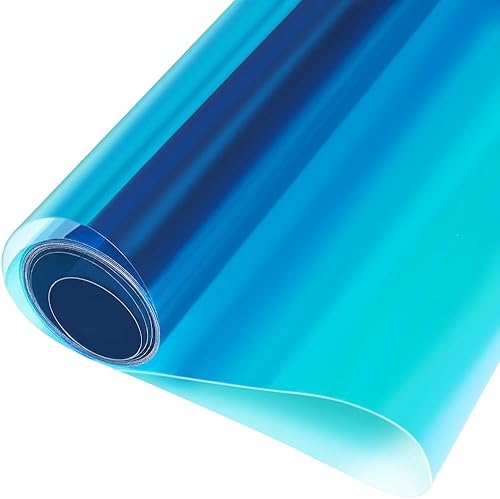 Miniatura 4 de XhuangTech Rollo de película solar tintada para ventana delantera, resistente a los arañazos, 60% VLT (azul claro, 39.37 x 59.05 pulgadas)