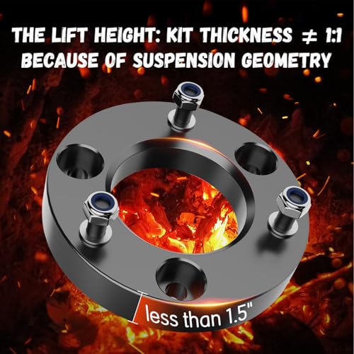 Image of 1.5 Inch Front Leveling Lift Kit For 2004-2026 Ford F150 2WD /4WD, Lift Kit Compatible With Expedition 2003-2018,2pcs Aluminum Suspension Strut Spacers | Raise Front End 1.5 inch