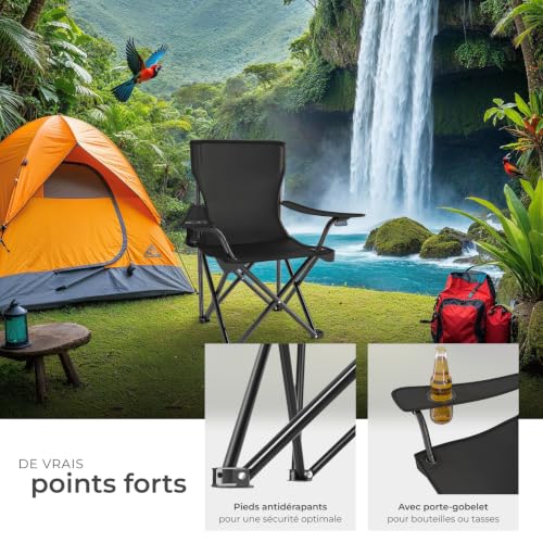 Chaises de camping pliables confortables pour éviter le mal de dos - 7