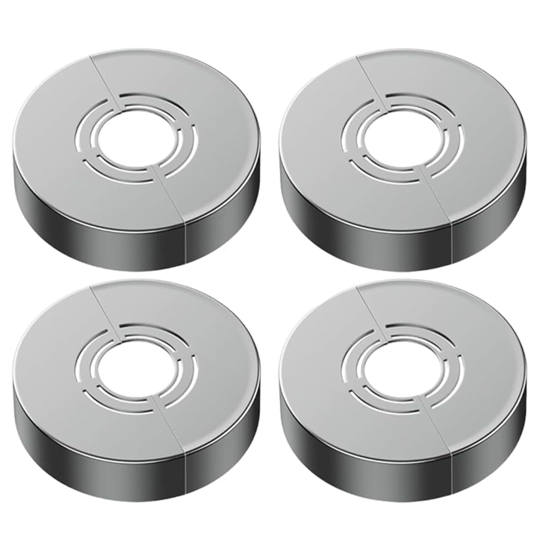 4 Piezas Embellecedor Grifo Ducha 3 Tamaños En 1,Roseta Partida Para Ø 21Mm/26Mm/33Mm,Collares De Tubería,Embellecedor Radiador - Roseta Para Grifos De Ducha,Grifos Y Radiadores