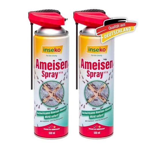 inseko Ameisenspray mit Sprührohr 500 ml - Ameisen Spray mit Sofortwirkung - Effektive Ameisenabwehr - Gegen Ameisen & Ameisennester - Schutz für Haus, Garten & Terrasse (PT19) (1000ml)