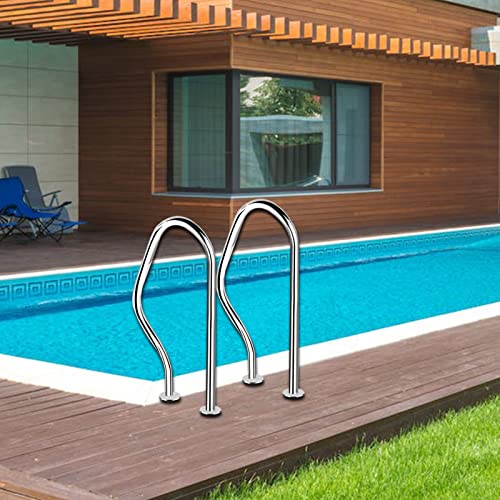 Barandilla para piscina de acero inoxidable 31.5x18.5 in miniatura 1