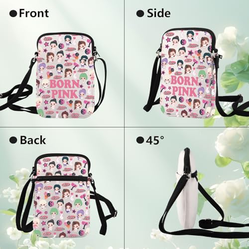 WZMPA Koreanp Pink Team Crossbody Bag Singer Fans Inspired Gifts Tour Concert Shoulder Bag Singer Merchandise4
