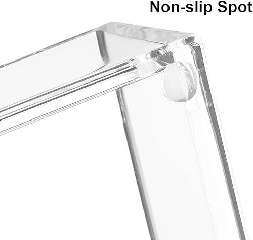 Miniatura 3 de Fulvari Juego de 2 soportes para bloc de notas acrílico transparente, soporte cuadrado para notas adhesivas de 3 x 3 pulgadas, organizador de