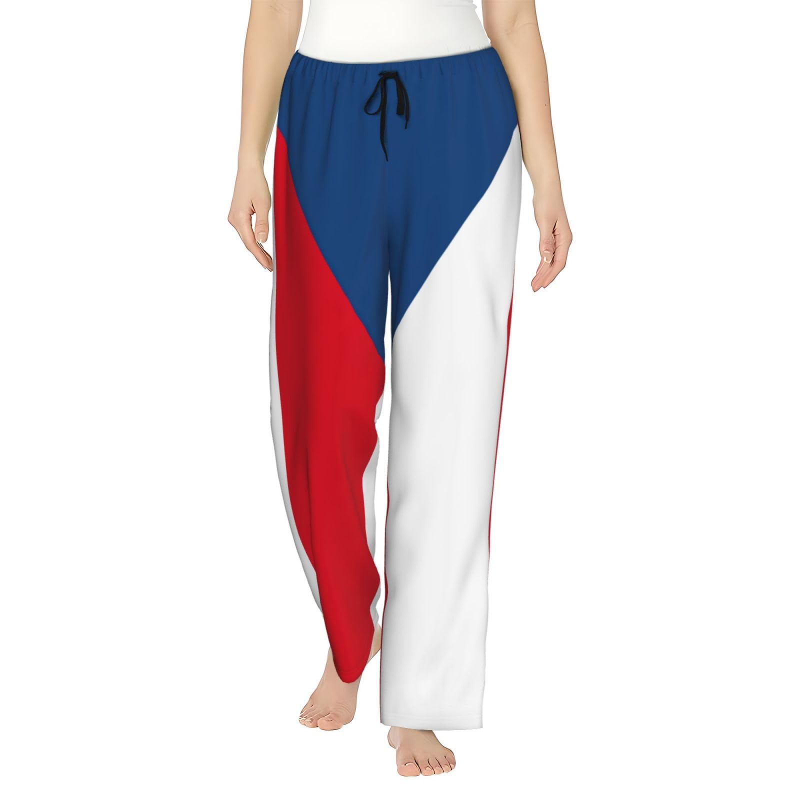 Vêtement de nuit imprimé république tchèque pantalon pyjama femmes ample - 8