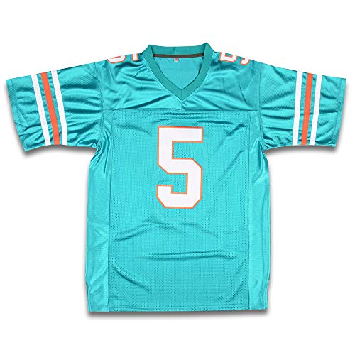 borizcustoms Ray Finkle 5 Novelty Football Jersey Ventura Movie Reference Stitch Sewn (Teal, 38)