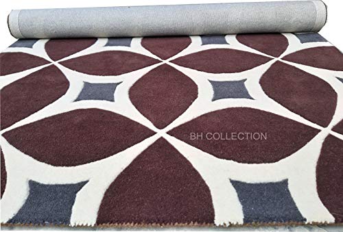 Image of Classical Look Plain Handmade Tufted Carpet with Super Soft & Pure Woolen Carpet for Your BEDROOMS & Living Room with 1 INCH Pile Height 6.0 X 8.0 FEET (180x240 cm) Multi