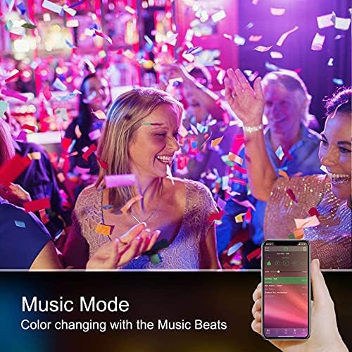 ALED LIGHT Bluetooth LED Strip Lights 20M, Music Sync Color Changing 12V RGB 5050 Rope Light Strips Kit App Control with Remote for Home Decor, Ceiling, Bedrooms, Party TV Kitchen Kit(2x10m)