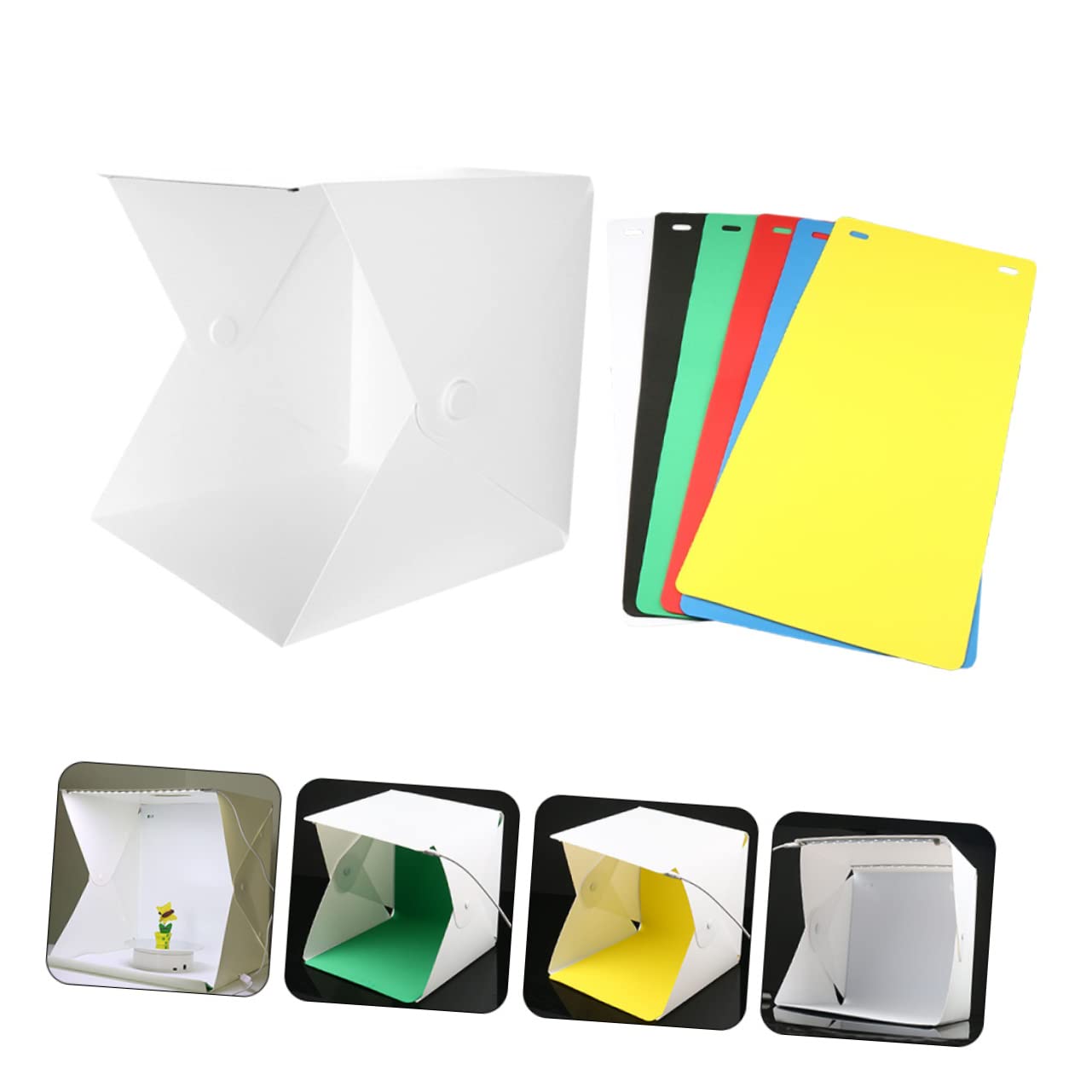 Mini Caja de Fotos Portátil Plegable Abs Blanco 1 Juego | Fondos para Fotografía, Reduce Luces y Reflejos, para Zapatos y Juguetes en Escena