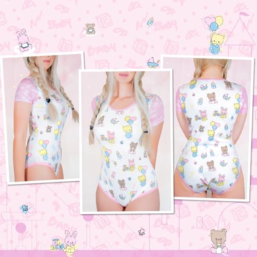 Littleforbig Silky Romper Onesie Pajamas Bodysuit - Baby Cuties Onesie3