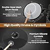 COSTWAY Electric Drum Kit, Foldable Electronic Drum Set with 225 Sounds, 30 Demos, 21CM Mesh Drum Pads, 24CM Cymbals, Metronome, USB MIDI, Kick Drum, 2 Drumsticks, 5-Level Adjustable Stool & Headphone #2