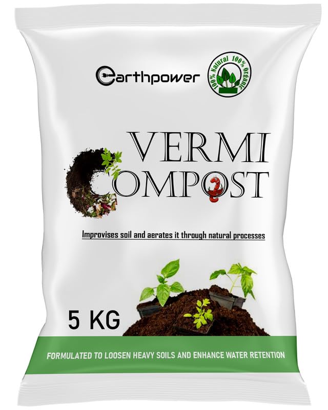 EarthPower Vermicompost for Plants 5kg Vermicompost Organic Manure for Plants fertilizers for Plants Home Garden Soil Mix for Pot Plants Compost Garden Soil Enriched 5 kg (B0CN343RBH) Amazon Price History, Amazon Price Tracker