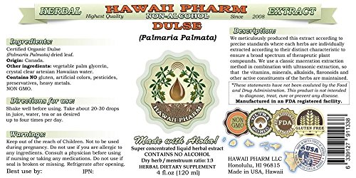 Hawaii Pharm Dulse Alcohol-Free Liquid Extract, 4 oz Natural Herbal Supplement