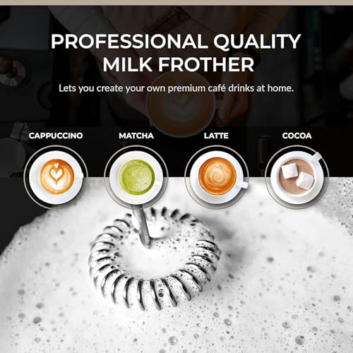 Image of FIRSTMILE Coffee Frother Electric Coffee Maker Machine for Home, Office & Cafe Electric Coffee Frother Machine & Milk Whisker with Dual Spring
