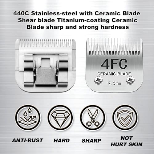 10 Pet Dog Grooming Detachable Blades Compatible with Andis Size10 Cut Length 11615mm Most A5km Series Clippersmade of Ceramic Blade  Stainless Steel Bladesilver  Cucciolini Doodles 10 pet dog grooming detachable blades compatible with andis size 10 cut length 1161 5mm most a5km series clippersmade of ceramic blade  stainless steel bladesilver   cucciolini doodles