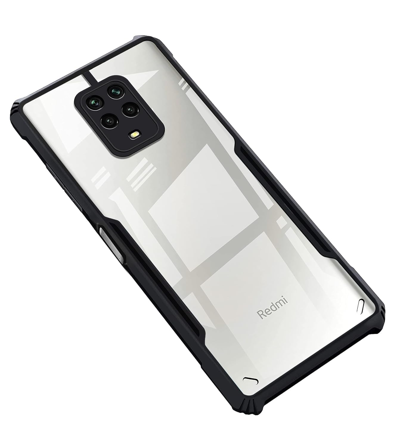 amazon basics Hybrid Camera Protection Transparent Hard Back Case Cover for Poco M2 Pro (Sides Black) (B0CVL666HR) Amazon Price History, Amazon Price Tracker