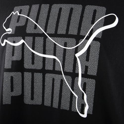 PUMA Mens Hi Def Cat Crew Neck Short Sleeve Casual Tops Casual - Black3