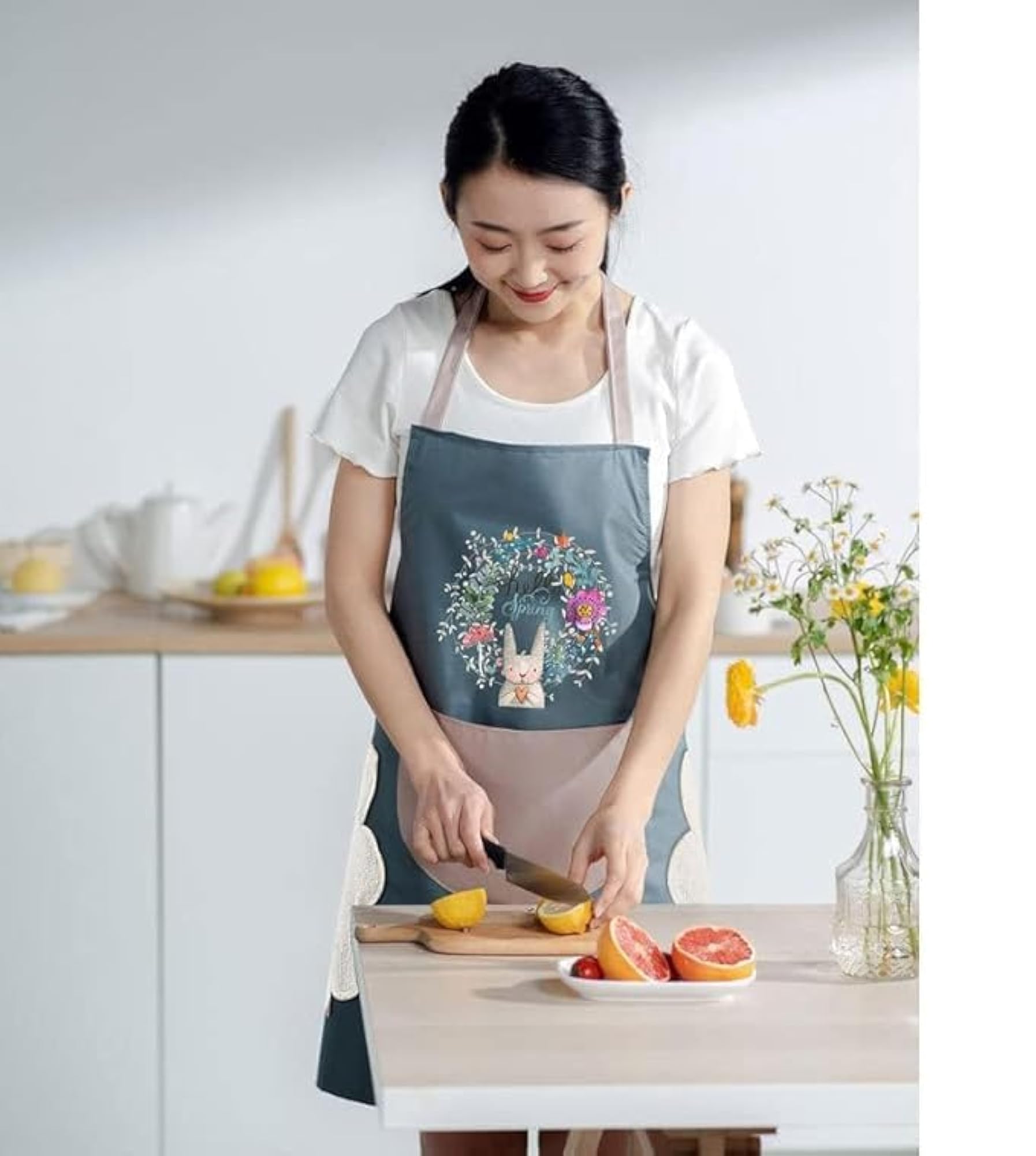 Waterproof Cooking Apron with Pocket for Home, Kitchen, Garden