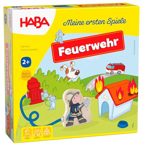 HABA Feuerwehr – Meine ersten Spiele – interaktives Feuerwehr Spielzeug...