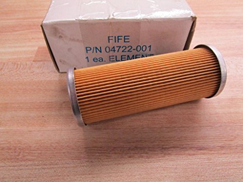 FIFE CORP 04722-001 Hydraulic Filter, Inner Diameter 1.00, Length 4.400, Outer Diameter 1.800, Pleated Media Liquid; FIFE