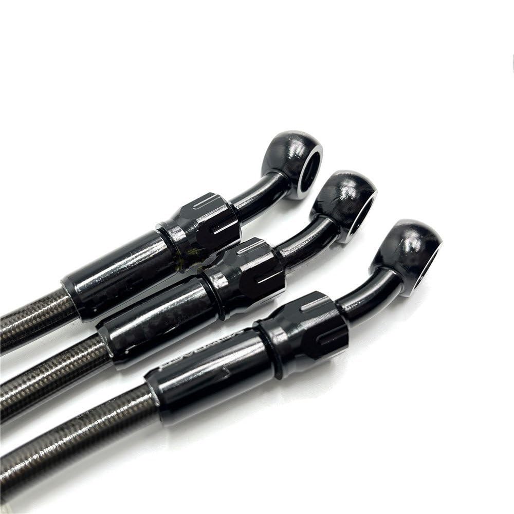 Flessibile olio Tubo Con Tubo Freno Moto Banjo Girevole A 360 Gradi Linea Freno Intrecciata In Acciaio Inossidabile Adatta Per Bici Da Corsa ATV Pit Dirt Street Moto Tubo Idraulico Freno(1500MM)