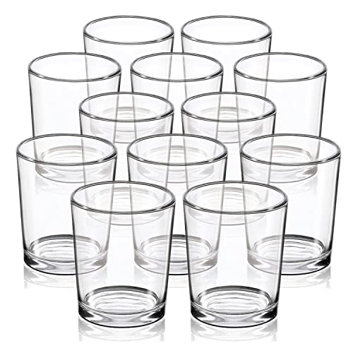 Transparente Votivkerzenhalter, Glas-Teelichthalter, 12 Stück, perfekte Tafelaufsätze für Hochzeit, Party, Heimdekoration Cover