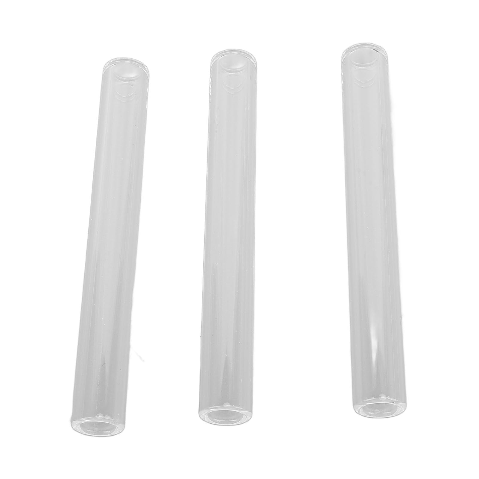 Tubo in Vetro Borosilicato, Tubi di Vetro Infrangibile Resistente Alte Temperature, Trasparente per Osservazione Precisa, 6 Pezzi per Laboratorio Scuola Fai da Te