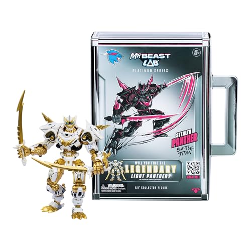 MRBEAST LAB Platinum Series 6” (15.3cm) Stealth Panther Battle Titan Collector Figure, Extreme Detailing, Premium Packaging, 35 Points of...
