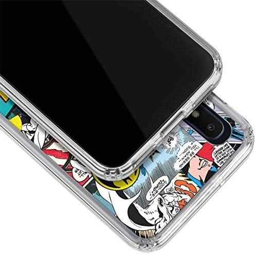 Skinit Clear Phone Case Compatible with Galaxy A10e - Officially Licensed DC Comics Batman Vintage Pose Collage Art Design