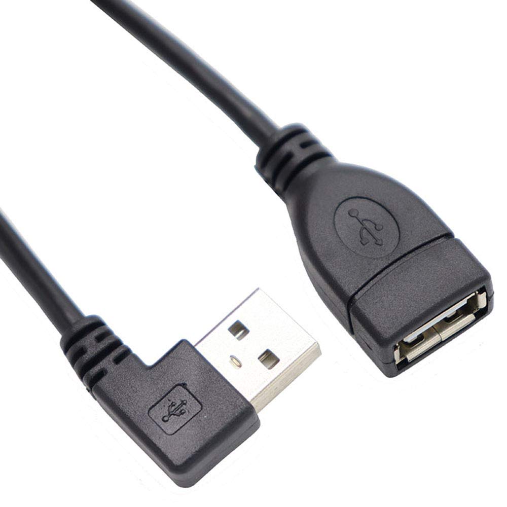 ViViSunUSB2.0L型 90方向変換ケーブル USB2.0延長ケーブル タイプAオス- タイプAメス 高速 480Mbpsのデータ転送同期リード (0.5m, 左Ｌ)