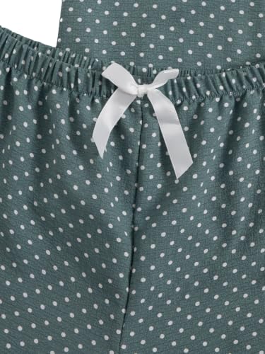 Image of Verdusa Pajamas For Women Set 2 Piece Cute Pjs Sleepwear Lounge Sets | Pj Sets For Woman, Button Down Shirts With Pajama Shorts, Cute Print, Comfy Sets